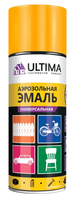 Краска ULTIMA аэрозольная, оранжевая, RAL 2004, 520 мл, ULT017