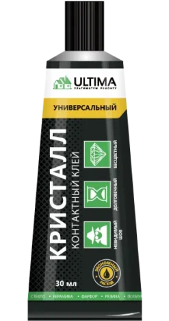 Клей Ultima контактный кристалл, прозрачный, 30 мл, UCONTGLK3010