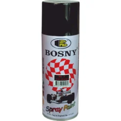 Краска BOSNY акриловая, аэрозольная, ЧЕРНЫЙ МАТОВЫЙ, 400 мл, 4