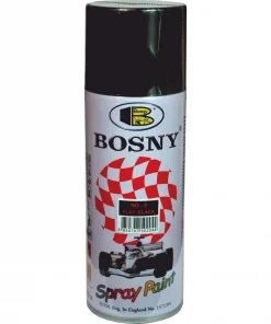 Краска BOSNY акриловая, аэрозольная, ЧЕРНЫЙ МАТОВЫЙ, 400 мл, 4