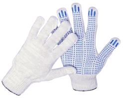 Перчатки трикотажные 10 кл, 5ти нитка ПВХ Точка, GL010322