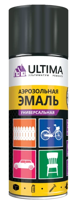 Краска ULTIMA аэрозольная, серый грунт, 520 мл, ULT012