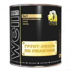 Грунт-эмаль по ржавчине 3в1 «WELLpaints”