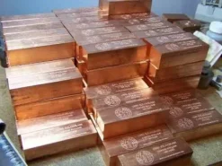 Медь в слитках, чушках М1