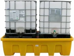 Поддон - контейнер для 2х IBC кубов с решеткой (штабелируемый)