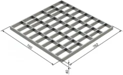 Трафарет дражный металлический гнутая полка
