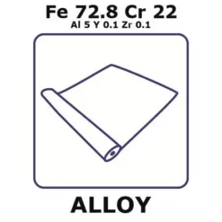 Ферраллой - Железо-Хром-Алюминиевый сплав, Fe72.8Cr22Al5Y0.1Zr0.1