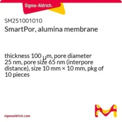 Мембрана SmartPor Al₂O₃ 25нм/65нм 10x10мм (100мкм)