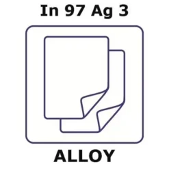 Фольга индий-серебро In97Ag3 30x30x0.3мм для электроники