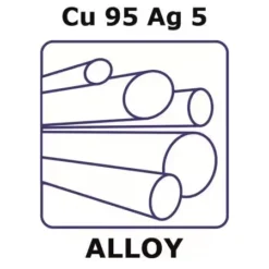 Сплав CuAg5 (95/5%) пруток Ø15x50мм ЭкоТек