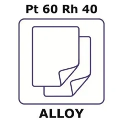 Платино-родиевая фольга Pt60/Rh40 0.125мм 25х25мм