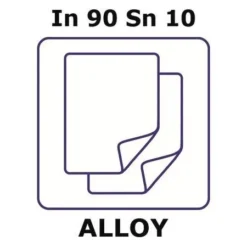 Сплав In90Sn10: лист 50х50х2 мм, для микроэлектроники
