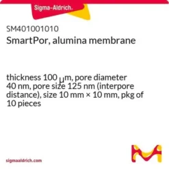 Мембрана SmartPor Al₂O₃ 40нм 10x10 мм (100 мкм, нанофильтрация)