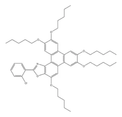 Флуоресцентный материал TpOx-Ph-o-Cl (трифеноксазол с 2-хлорфенильным акцептором)