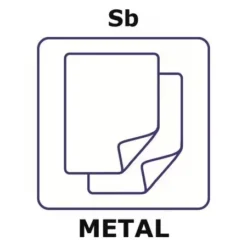 Микрофольга сурьмы 0,5 мкм на Al-подложке 50×50 мм (95+%)