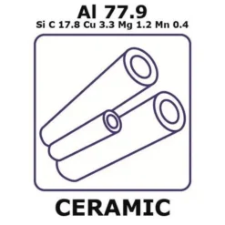 Алюмомедь-SiC Труба 25,4x500 мм (Al77,9/Cu3,3/SiC17,8)