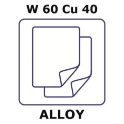 Фольга W60Cu40 50x75x0.5мм (электроника, теплоотвод)