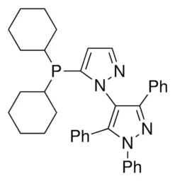 5-(Дициклогексилфосфино)-1′,3′,5′-трифенил-1′H-[1,4′]бипиразол
