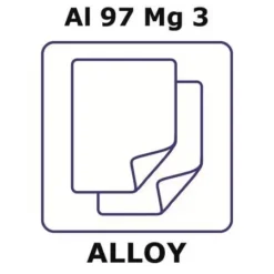 Алюминиево-магниевая фольга Al97Mg3 100х100х0.06мм, катанная