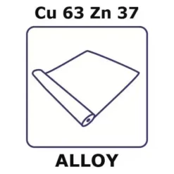 Латунная фольга Cu63Zn37 0.125мм x 300мм рулон 10м для электротехники и ювелирных работ