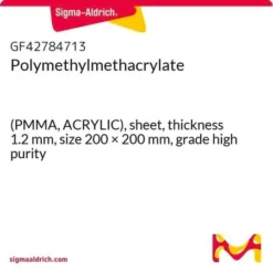 Полиметилметакрилат лист 200×200×1,2 мм (высшая чистота, оптика/медицина, НПО ЭкоТек)