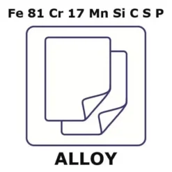 Фольга из стали AISI 430, 50x50x2 мм, отожжённая