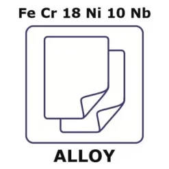 Фольга нержавеющая AISI 347 (25x25x0,1 мм) отожжённая