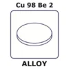 Фольга Cu98Be2 0.2мм (диски Ø6мм) отожжённая