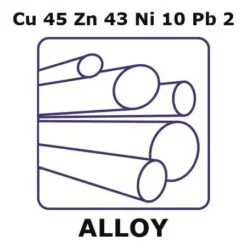 Мельхиоровый пруток Cu45/Zn43/Ni10/Pb2 Ø20,5 мм (1000 мм) НПО ЭкоТек