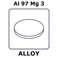 Фольга Al97Mg3: диски 50мм 0.015мм (катанная, для авиации/электроники)