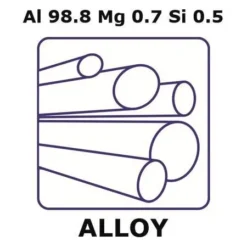 Пруток AlMgSi (0.7% Mg, 0.5% Si) мягкий Ø3.18 мм
