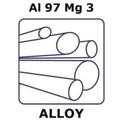 Алюминий-магниевый сплав Al97Mg3: пруток 500мм 20мм для авиации и авто
