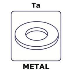Танталовые шайбы M3 коррозионностойкие (50 шт, Ø6.64-7.00 мм, CAS 7440-25-7)