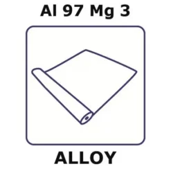 Фольга Al97Mg3 0.2мм, рулон 1м (алюмомагниевый сплав)