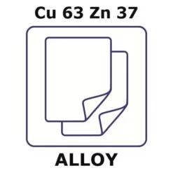 Латунная фольга Cu63Zn37 0.05мм 50x50мм: светонепроницаемая