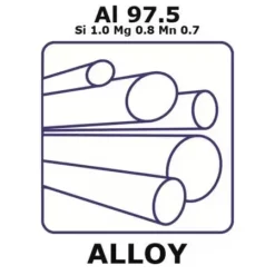 Сплав алюминия с кремнием, магнием и марганцем Al97.5Si1.0Mg0.8Mn0.7