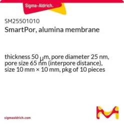 Мембрана SmartPor Al₂O₃ 25 нм, 65 нм интервал, 50 мкм