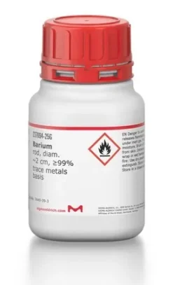 Барий металлический ≥99% стержни ~2 см для химических реакций