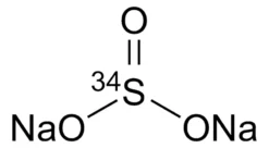 Сульфит натрия, меченный серой-34