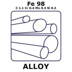 Сплав Серебряная сталь Fe98C1.1Cr0.4Mn0.3Si0.2
