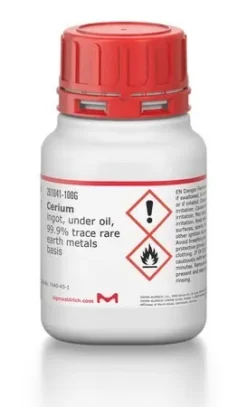 Церий Металлический Под Маслом 99.9% (Слиток 25мм) для Катализа и Полировки