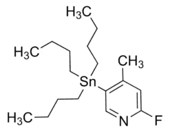 2-Фтор-4-метил-5-(трибутилстаннил)пиридин