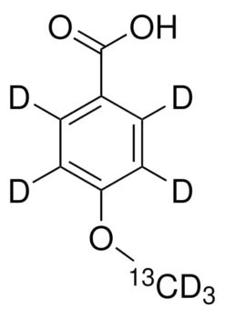 4-Метокси-<SUP>13</SUP>C,d<SUB>3</SUB>-бензойная-2,3,5,6-d<SUB>4</SUB> кислота