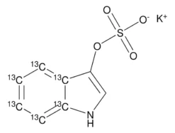 Сульфат индоксила-3a,4,5,6,7,7a-¹³C₆ калия