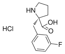 Солянокислый (R)-α-(3-фторбензил)пролин