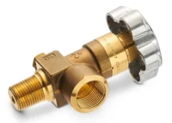 Клапан латунный диафрагменный CGA 580 угловой