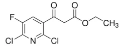 Этиловый эфир 2,6-дихлор-5-фтор-3-пиридинпропионовой кислоты β-оксо