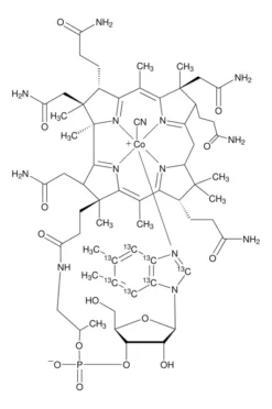 Раствор витамина B₁₂-(диметилбензимидазол-¹³C₇)