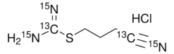 Кеветрин-(4-изотиомочевина-<SUP>13</SUP>C,<SUP>15</SUP>N<SUB>2</SUB>-бутиронитрил-<SUP>13</SUP>C,<SUP>15</SUP>N) гидрохлорид