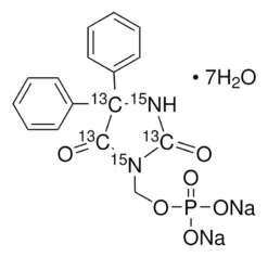 Фосфенитоин-2,4,5-¹³C₃,¹⁵N₂ динатриевая соль гептагидрат